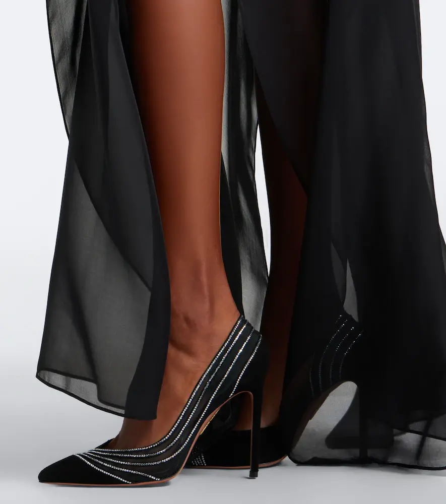 Aquazzura Dream Girl embellished mesh and suede pumps | Thumbnail 6 Aquazzura Dream Girl embellished mesh and suede pumps | Thumbnail 6