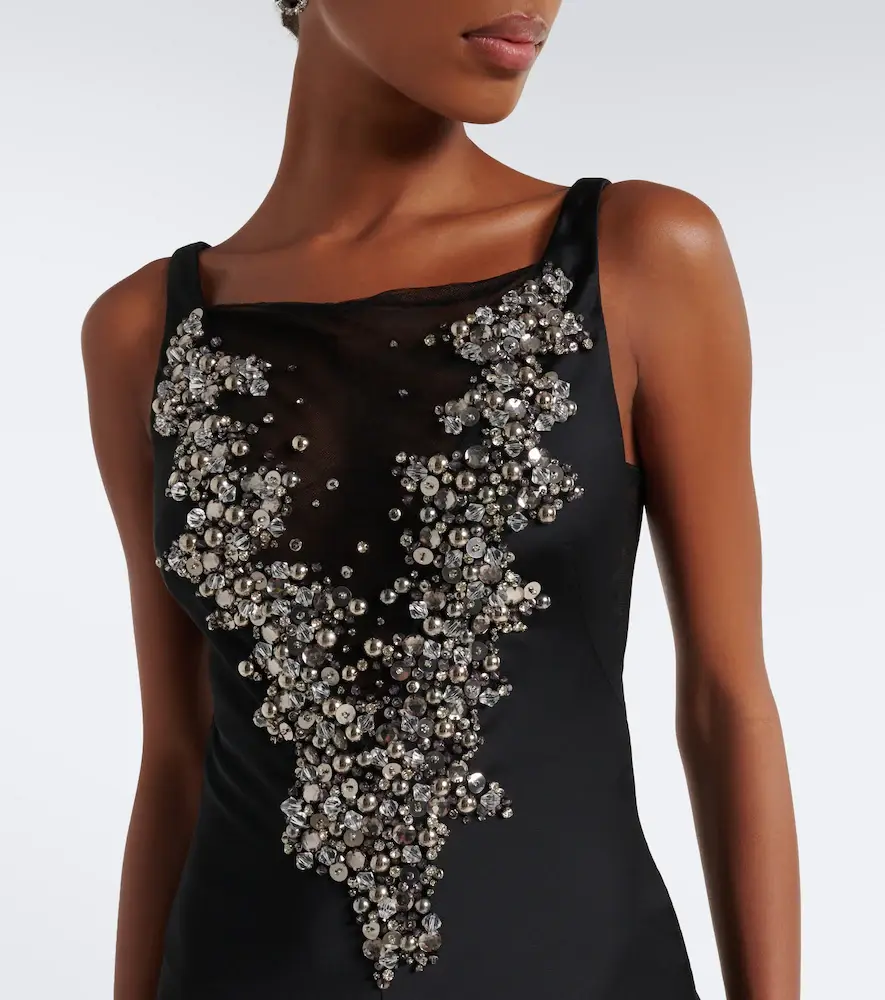 Safiyaa Mela embellished crêpe gown | Thumbnail 3 Safiyaa Mela embellished crêpe gown | Thumbnail 3