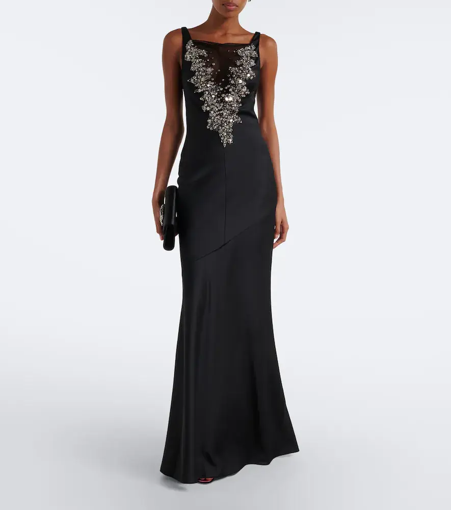Safiyaa Mela embellished crêpe gown | Thumbnail 4 Safiyaa Mela embellished crêpe gown | Thumbnail 4