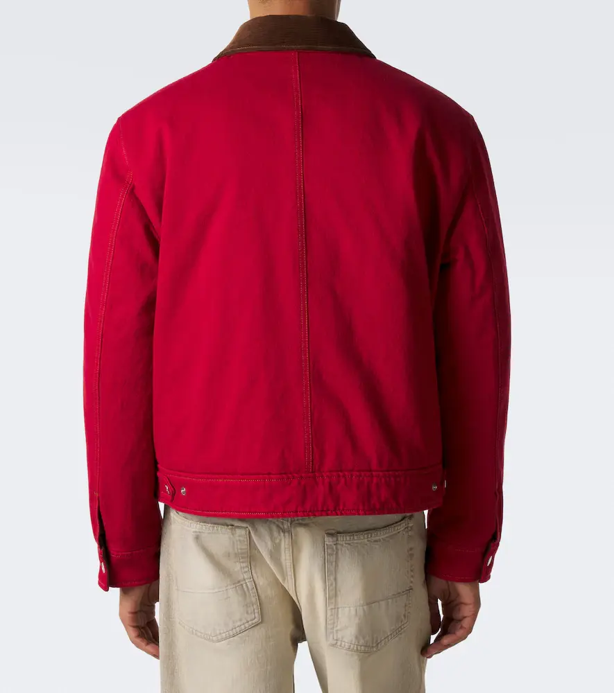 AMI PARIS Ami de Coeur corduroy-trimmed denim jacket | Thumbnail 5 AMI PARIS Ami de Coeur corduroy-trimmed denim jacket | Thumbnail 5