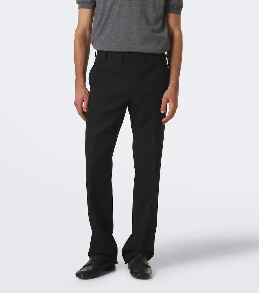 Prada Virgin wool twill slim pants | Thumbnail 4