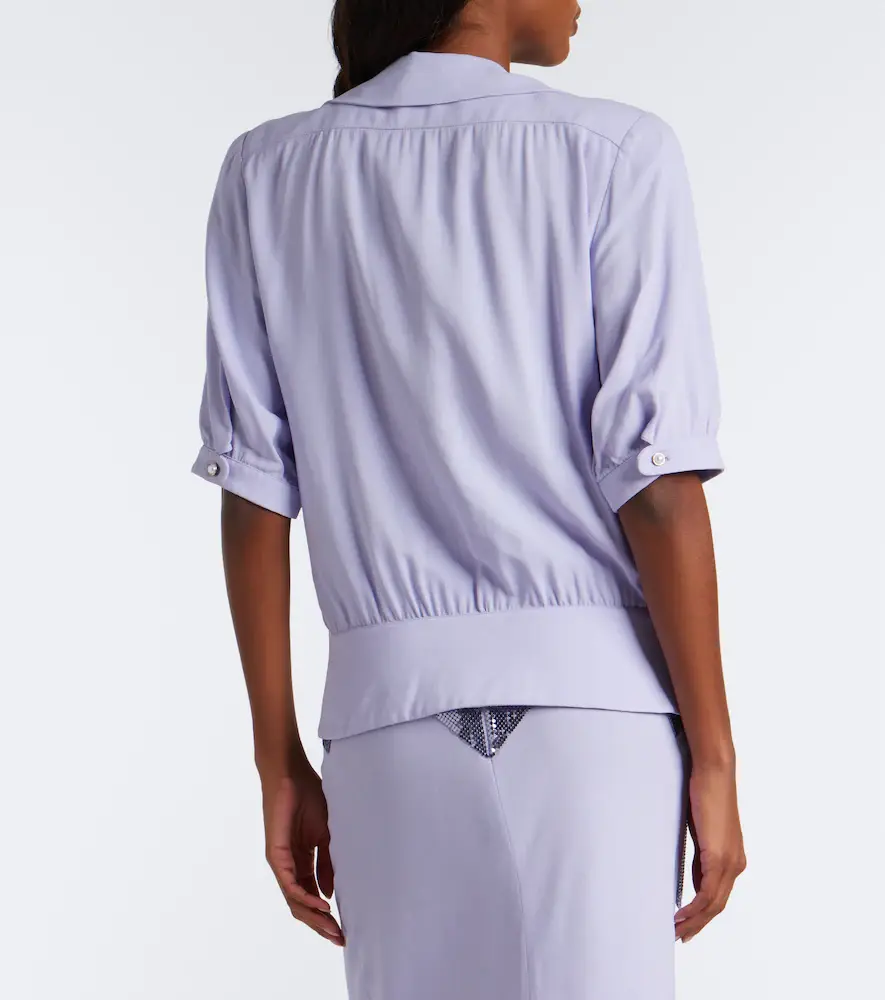 Rabanne Chainmail crêpe blouse | Thumbnail 5 Rabanne Chainmail crêpe blouse | Thumbnail 5