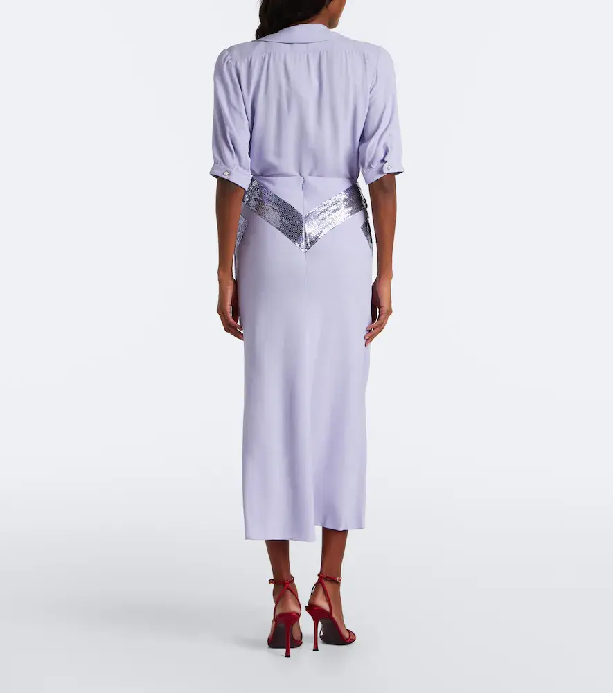 Rabanne Chainmail crêpe midi skirt | Thumbnail 5 Rabanne Chainmail crêpe midi skirt | Thumbnail 5