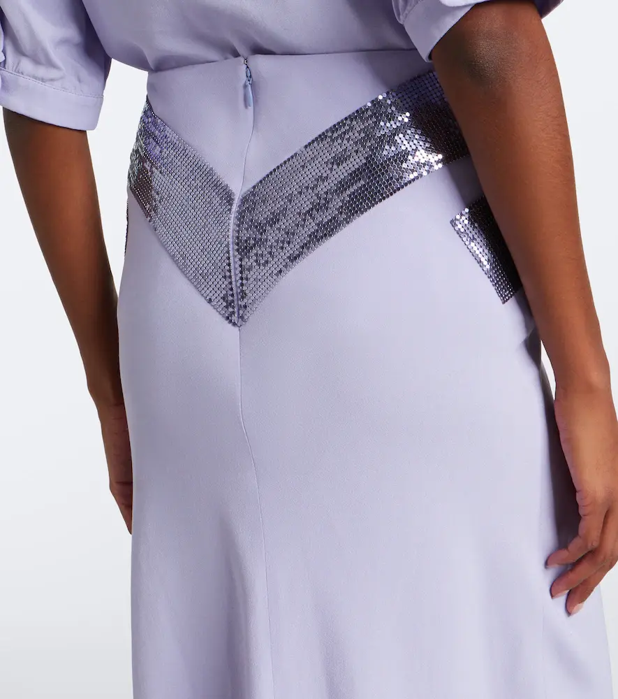 Rabanne Chainmail crêpe midi skirt | Thumbnail 6 Rabanne Chainmail crêpe midi skirt | Thumbnail 6