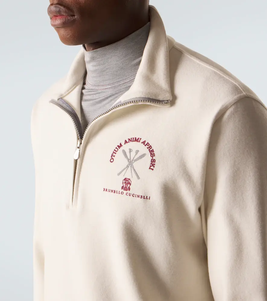 Brunello Cucinelli Cashmere and cotton-blend half-zip sweatshirt | Thumbnail 5 Brunello Cucinelli Cashmere and cotton-blend half-zip sweatshirt | Thumbnail 5