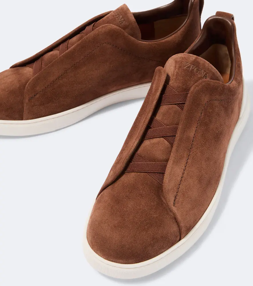 Zegna Triple Stitch suede slip-on sneakers | Thumbnail 4 Zegna Triple Stitch suede slip-on sneakers | Thumbnail 4