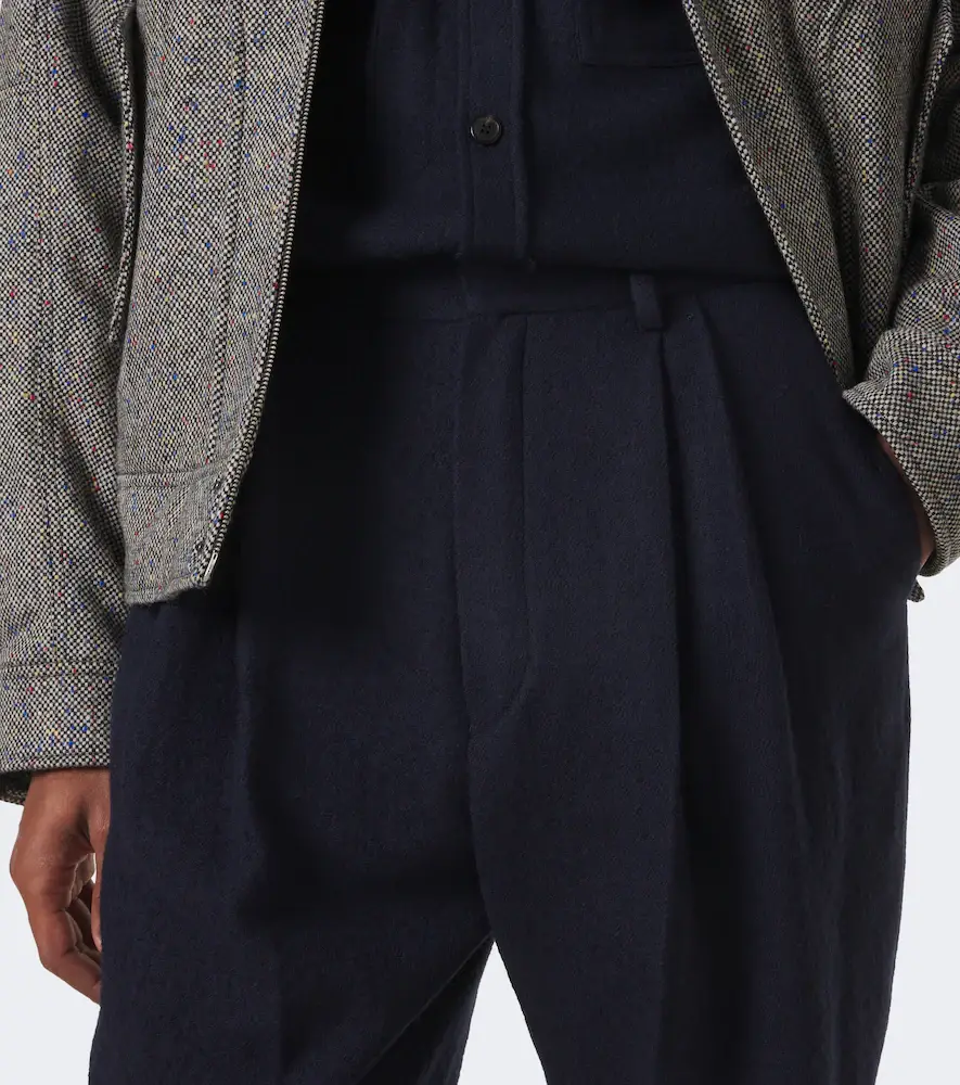 Dries Van Noten Pleated wool straight pants | Thumbnail 3 Dries Van Noten Pleated wool straight pants | Thumbnail 3