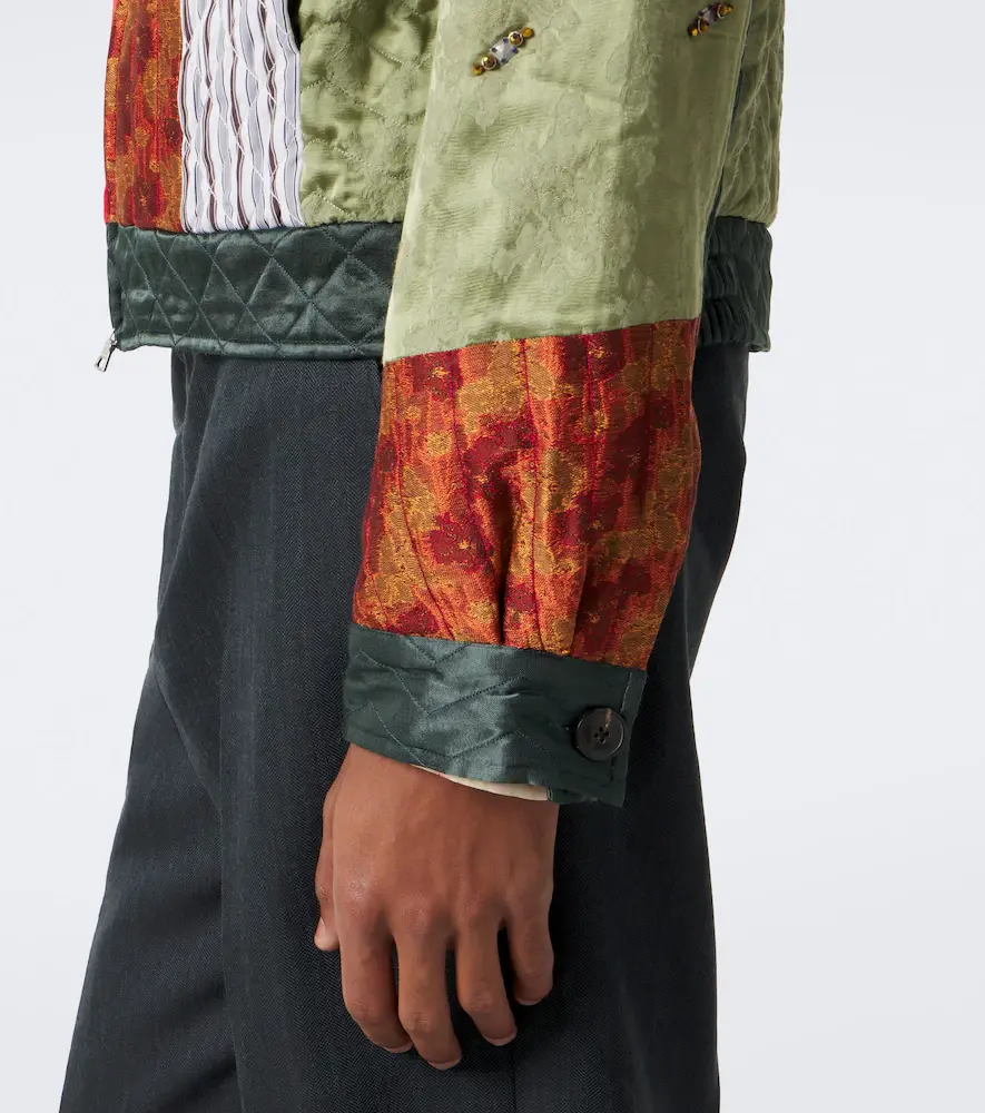 Dries Van Noten Embellished patchwork blouson jacket | Thumbnail 5 Dries Van Noten Embellished patchwork blouson jacket | Thumbnail 5