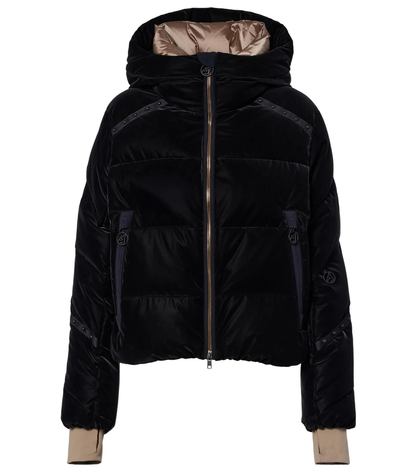 Toni Sailer Swalina hooded down velvet ski jacket