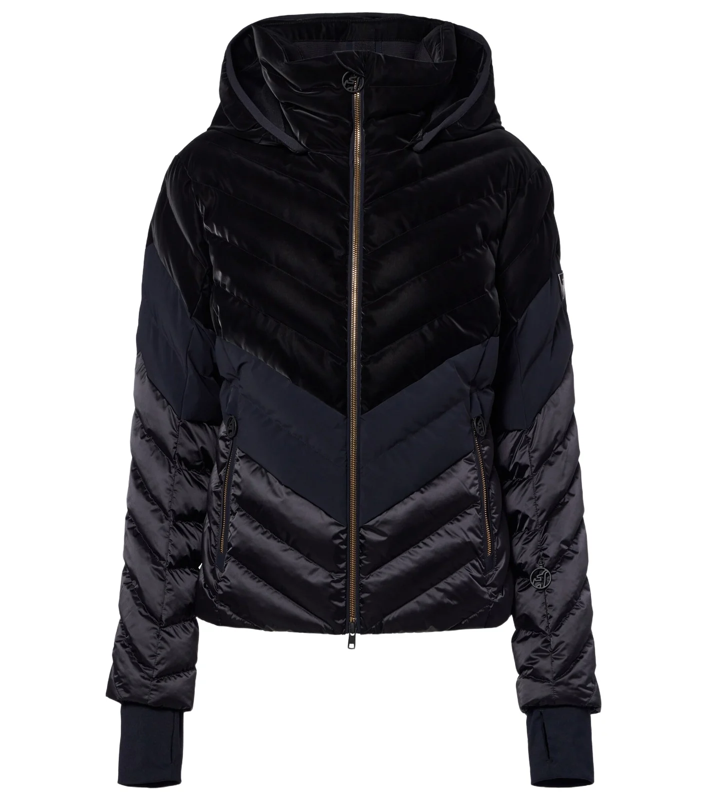 Toni Sailer Kimberly hooded velvet ski jacket
