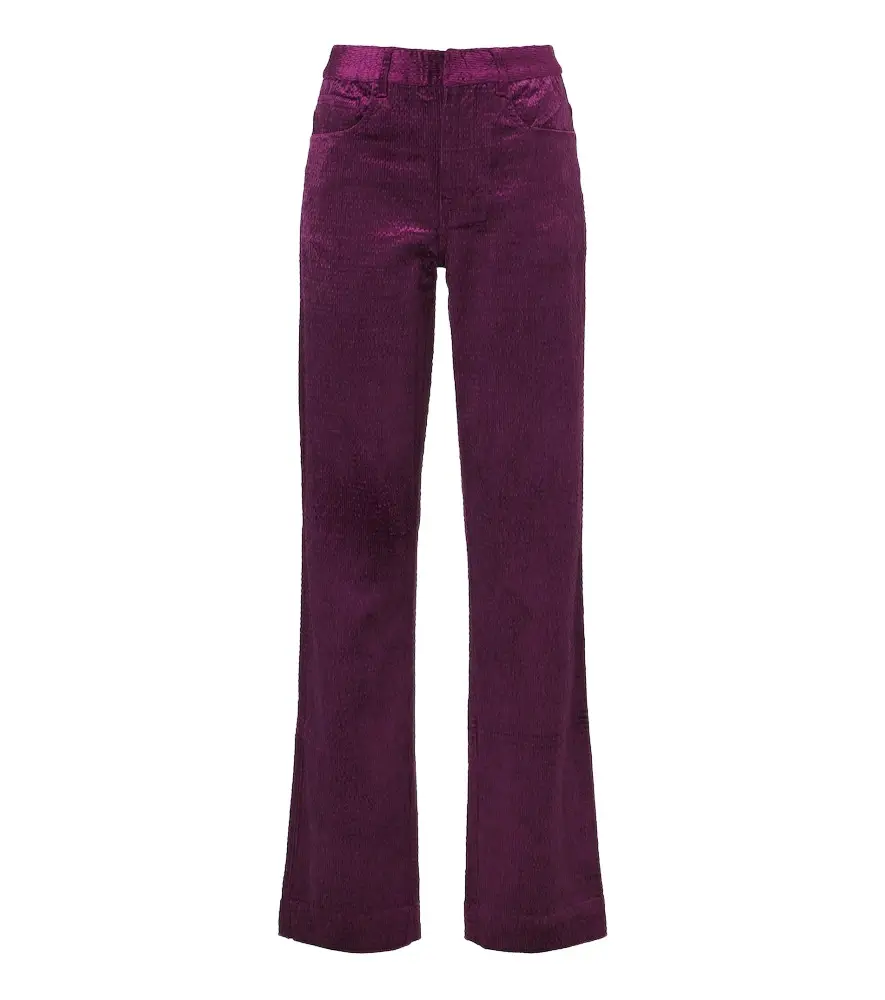 Ava cotton-blend corduroy straight pants