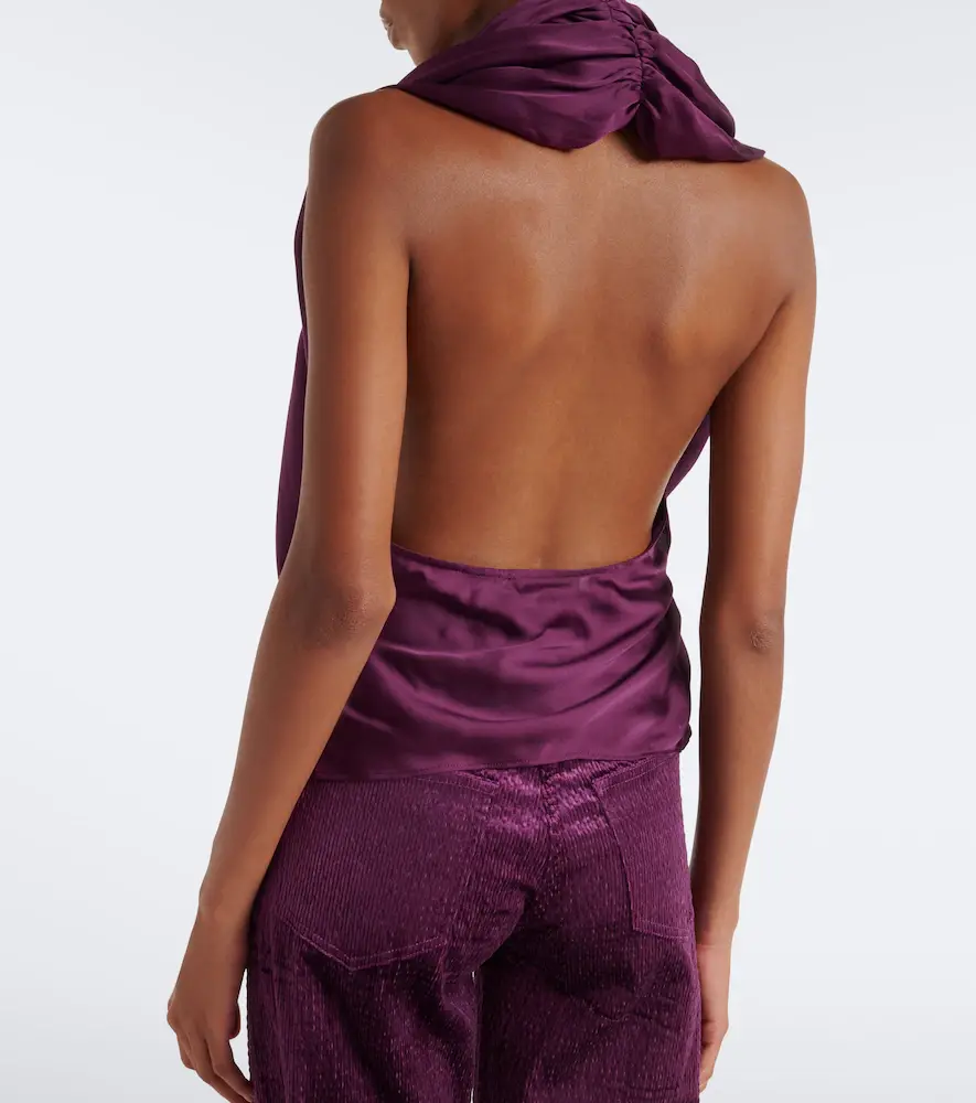 Christopher Esber Cesura lace-trimmed halterneck silk top | Thumbnail 5 Christopher Esber Cesura lace-trimmed halterneck silk top | Thumbnail 5