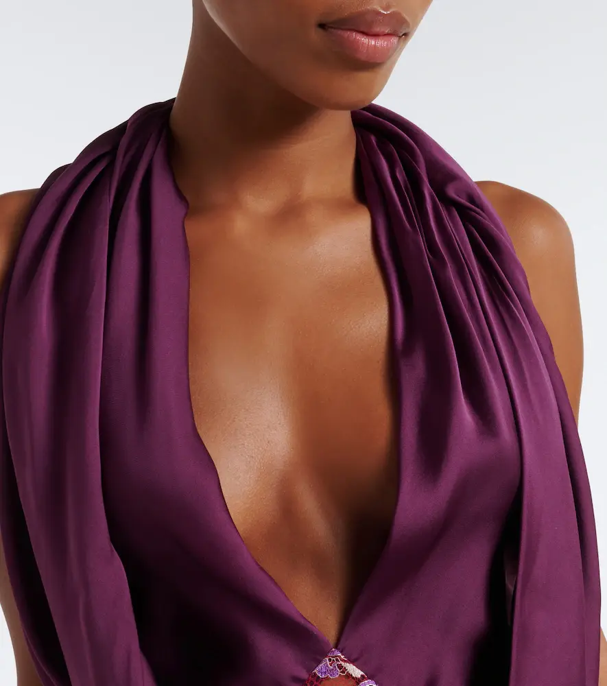 Christopher Esber Cesura lace-trimmed halterneck silk top | Thumbnail 6 Christopher Esber Cesura lace-trimmed halterneck silk top | Thumbnail 6