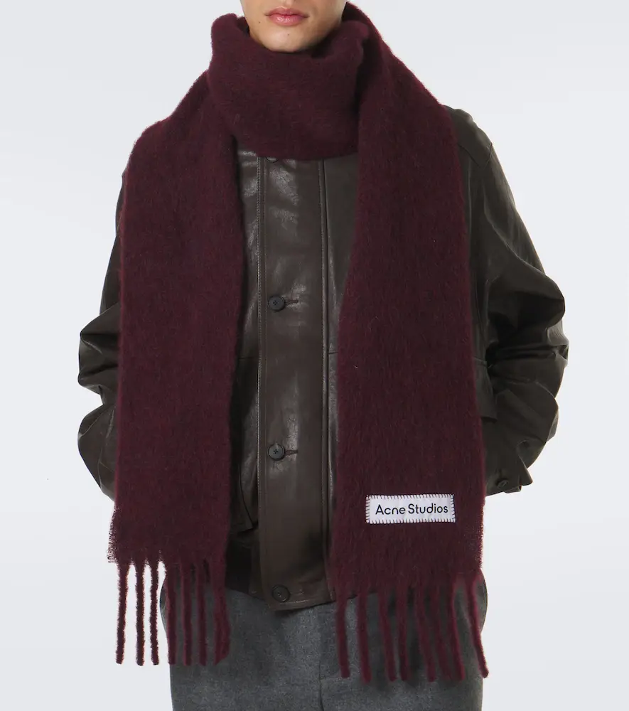 Acne Studios Alpaca, wool, and mohair-blend scarf | Thumbnail 2