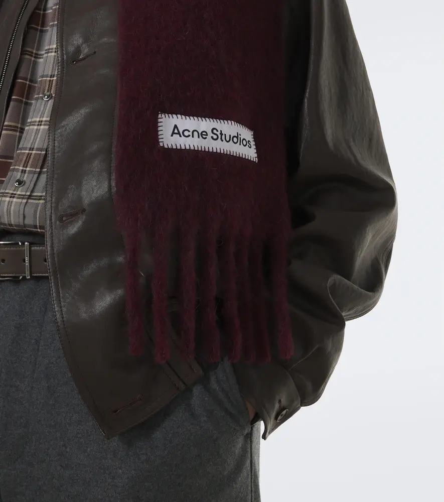 Acne Studios Alpaca, wool, and mohair-blend scarf | Thumbnail 3