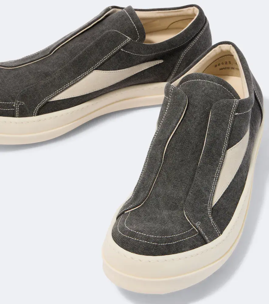 Rick Owens DRKSHDW suede-trimmed slip-on shoes | Thumbnail 2 Rick Owens DRKSHDW suede-trimmed slip-on shoes | Thumbnail 2