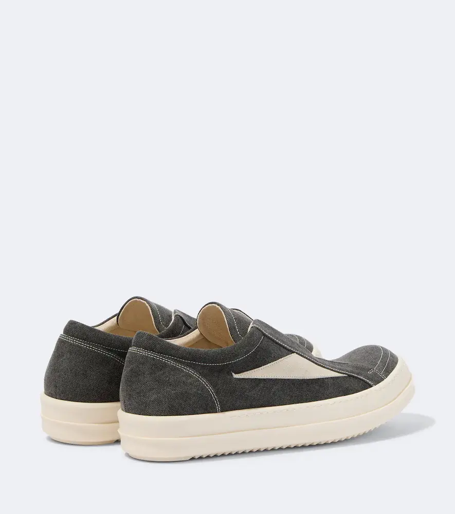 Rick Owens DRKSHDW suede-trimmed slip-on shoes | Thumbnail 4 Rick Owens DRKSHDW suede-trimmed slip-on shoes | Thumbnail 4