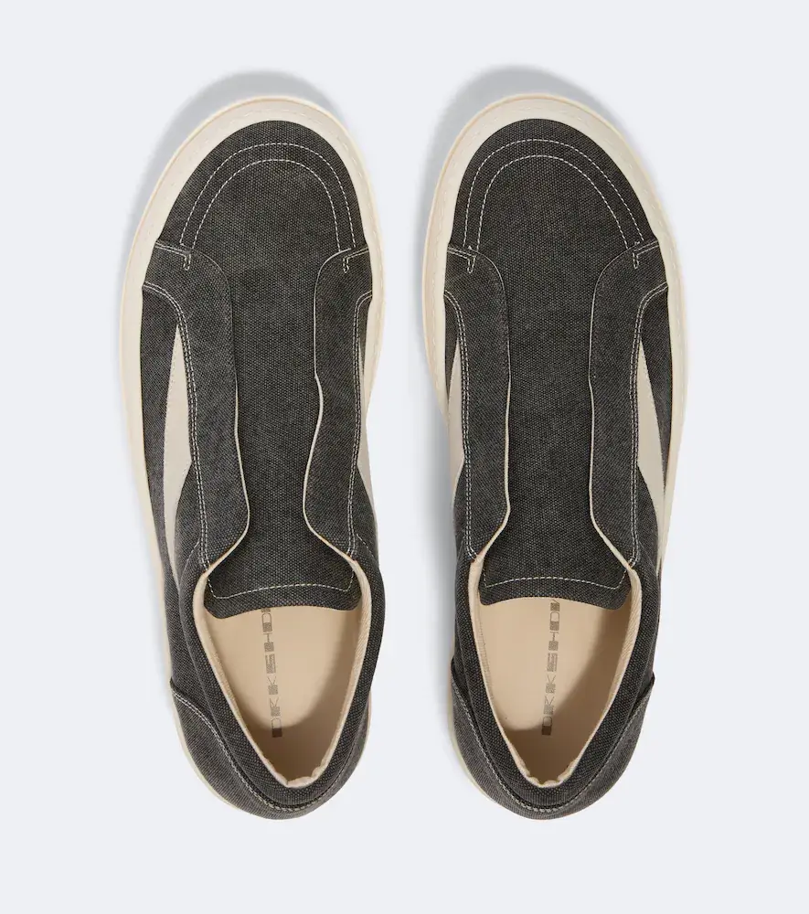 Rick Owens DRKSHDW suede-trimmed slip-on shoes | Thumbnail 5 Rick Owens DRKSHDW suede-trimmed slip-on shoes | Thumbnail 5