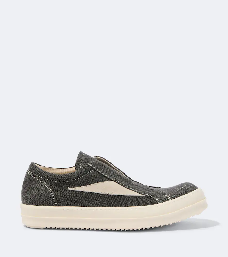 Rick Owens DRKSHDW suede-trimmed slip-on shoes | Thumbnail 6 Rick Owens DRKSHDW suede-trimmed slip-on shoes | Thumbnail 6