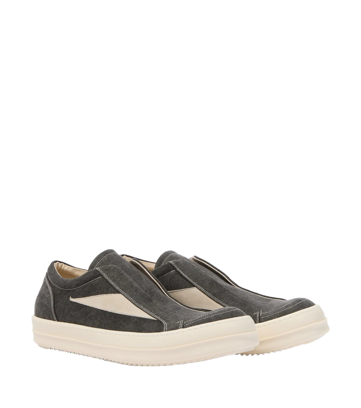 Rick Owens DRKSHDW suede-trimmed slip-on shoes
