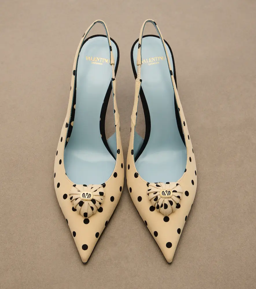 Valentino Garavani Caur Royal polka-dot slingback pumps | Thumbnail 4