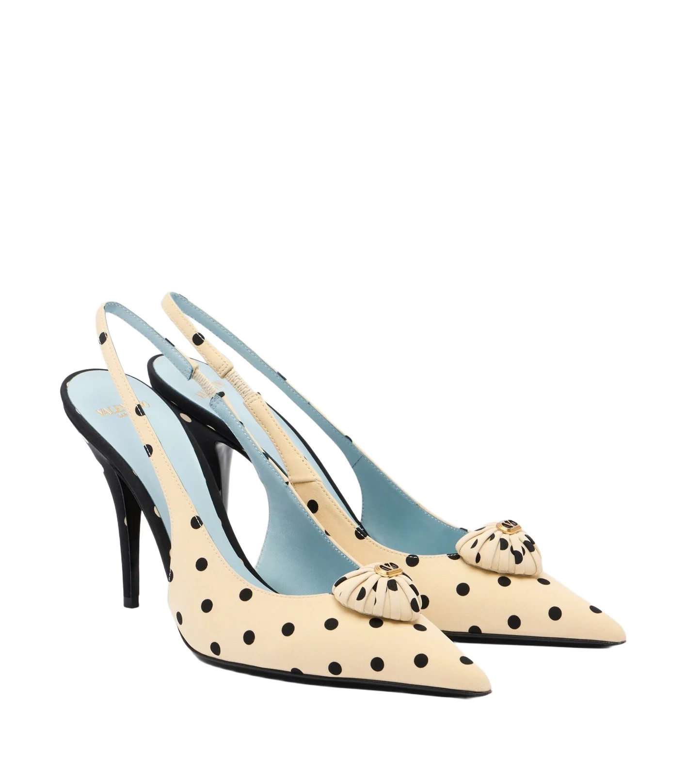 Valentino Garavani Coeur Royal polka-dot slingback pumps