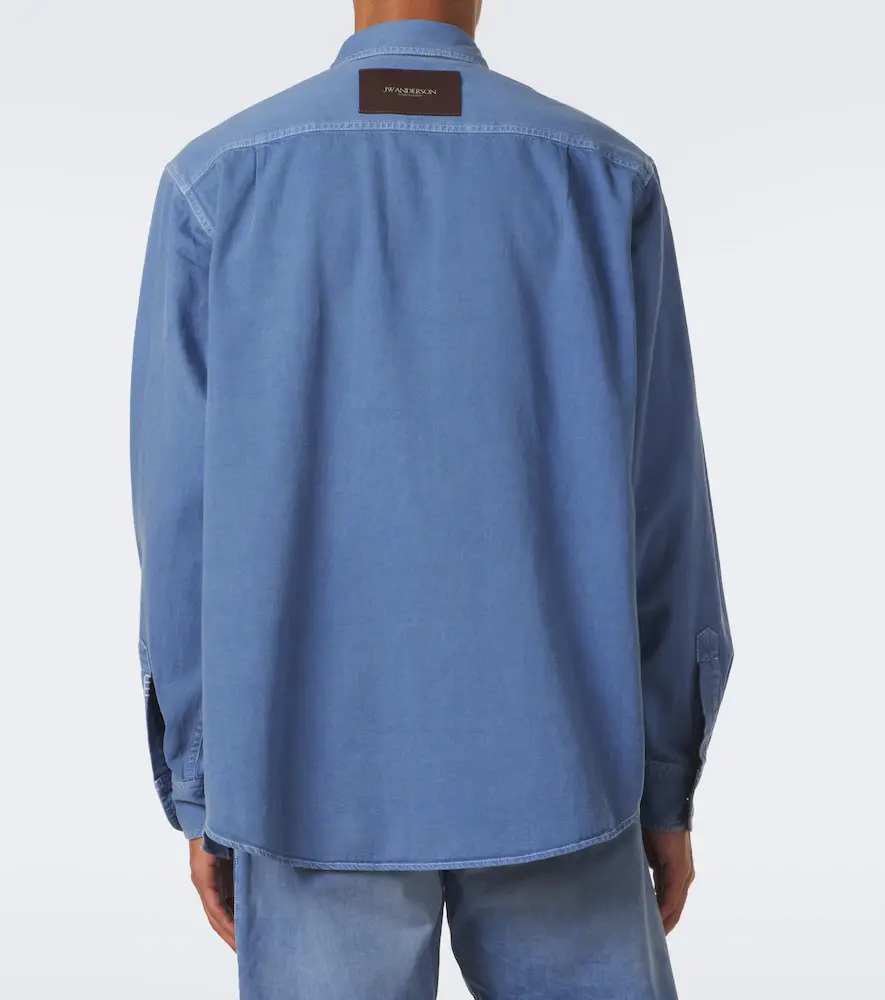 JW Anderson Embroidered oversized cotton twill shirt | Thumbnail 2 JW Anderson Embroidered oversized cotton twill shirt | Thumbnail 2