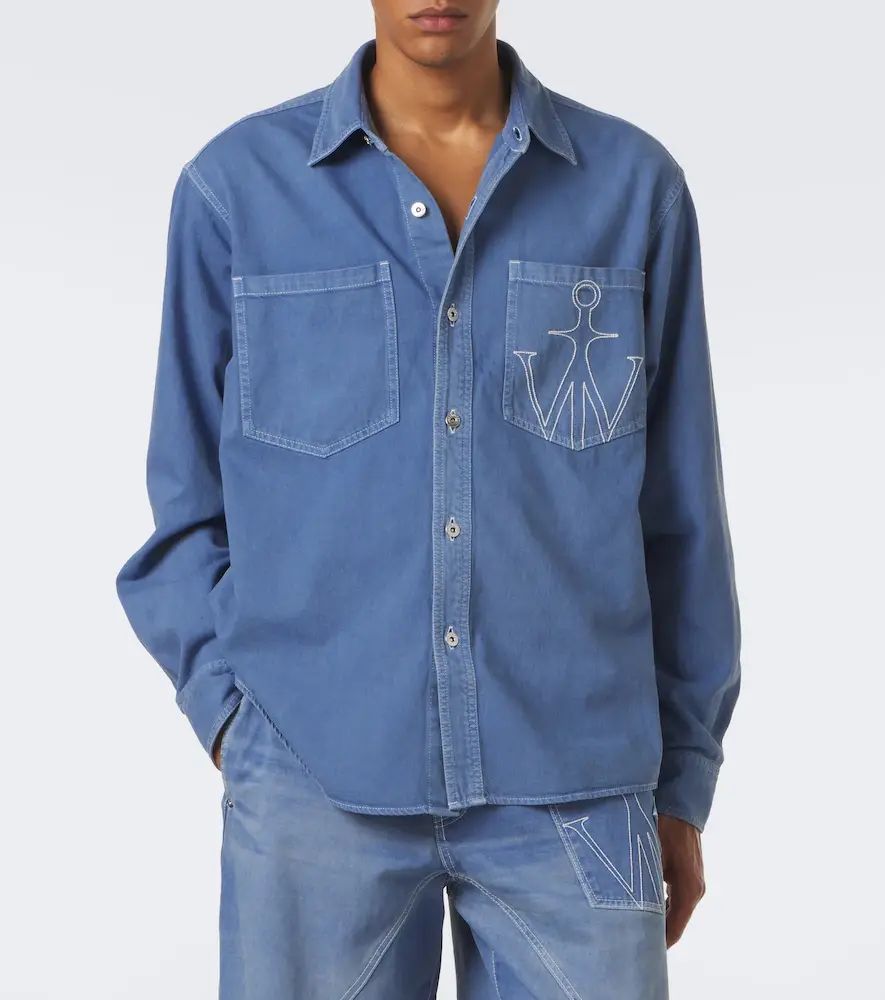JW Anderson Embroidered oversized cotton twill shirt | Thumbnail 5 JW Anderson Embroidered oversized cotton twill shirt | Thumbnail 5