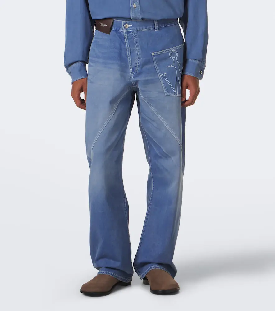 JW Anderson Twisted embroidered straight jeans | Thumbnail 3 JW Anderson Twisted embroidered straight jeans | Thumbnail 3