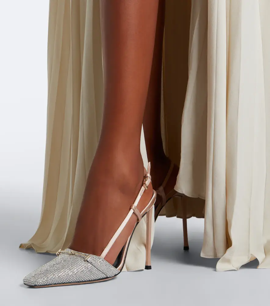 Tom Ford Arc embellished satin slingback pumps | Thumbnail 5 Tom Ford Arc embellished satin slingback pumps | Thumbnail 5