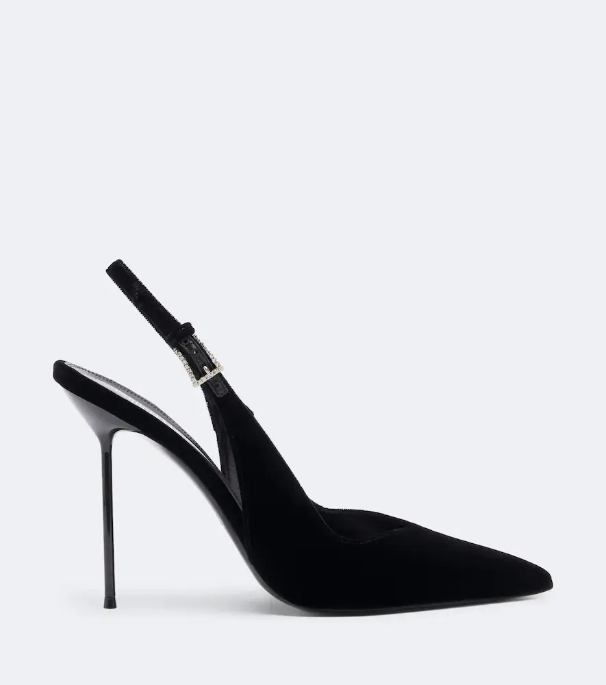 Paris Texas Lidia velvet slingback pumps | Thumbnail 2 Paris Texas Lidia velvet slingback pumps | Thumbnail 2