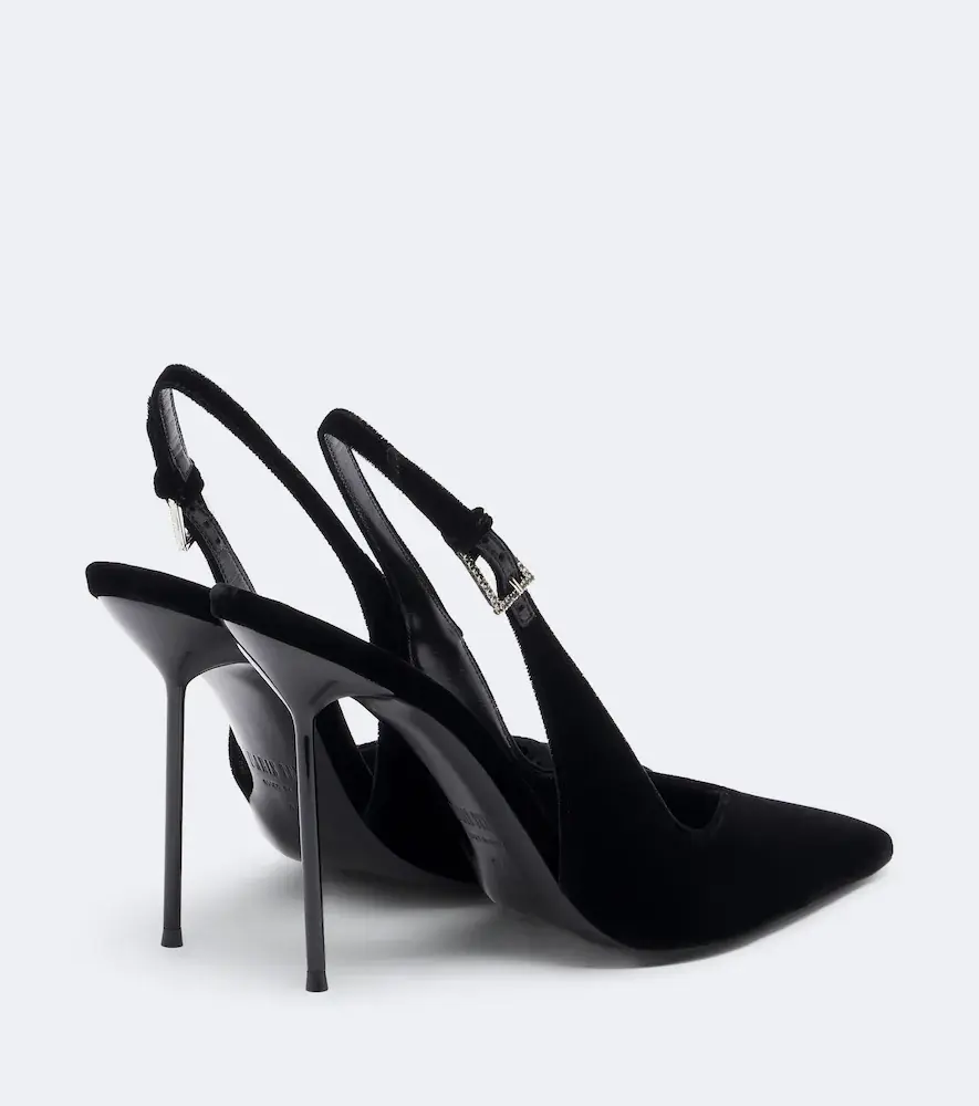 Paris Texas Lidia velvet slingback pumps | Thumbnail 3 Paris Texas Lidia velvet slingback pumps | Thumbnail 3