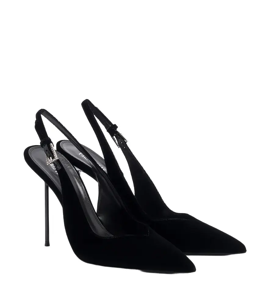 Paris Texas Lidia velvet slingback pumps