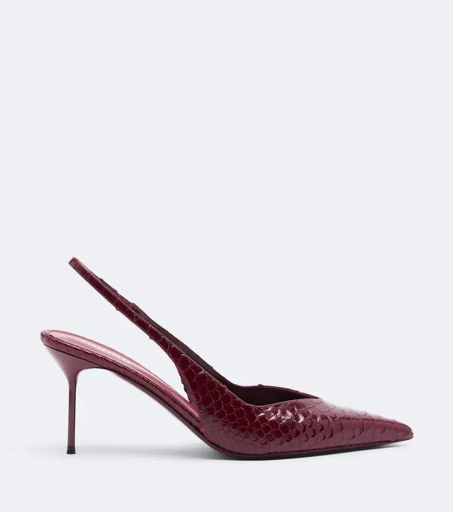 Paris Texas Lidia snake-effect leather slingback pumps | Thumbnail 2 Paris Texas Lidia snake-effect leather slingback pumps | Thumbnail 2