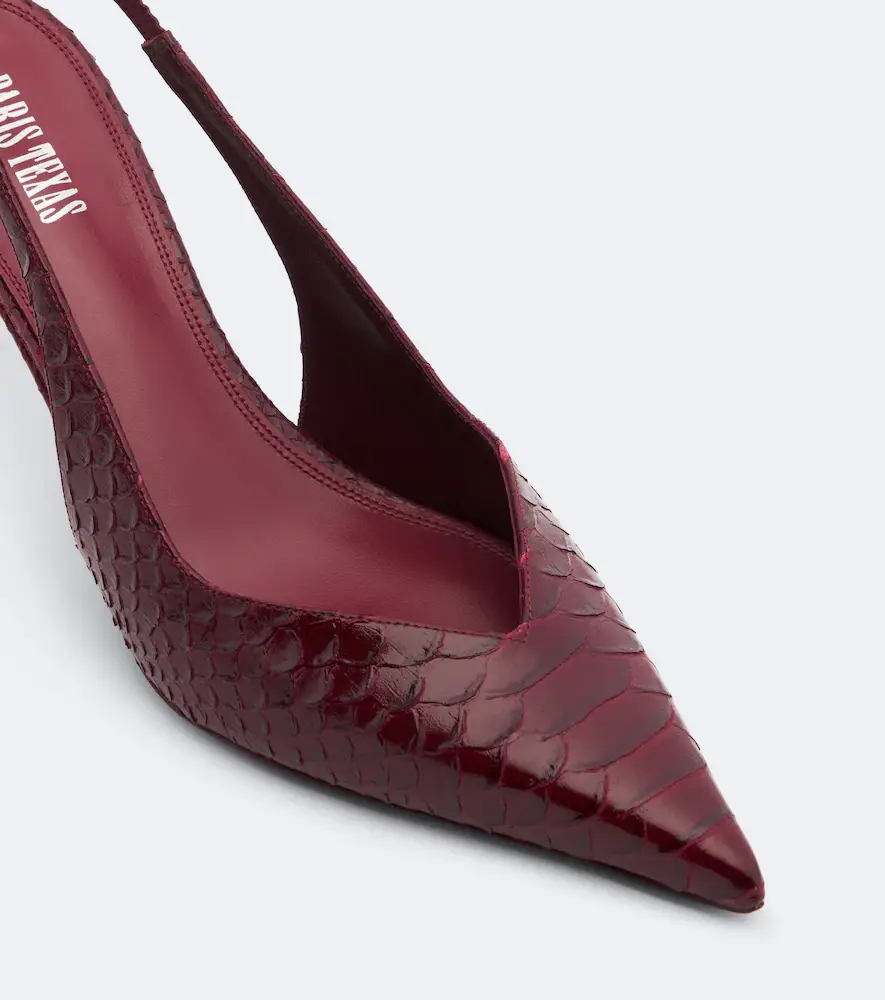 Paris Texas Lidia snake-effect leather slingback pumps | Thumbnail 4 Paris Texas Lidia snake-effect leather slingback pumps | Thumbnail 4