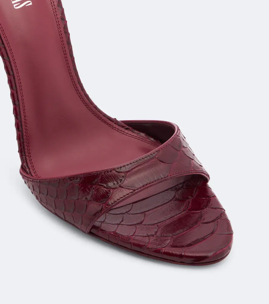 Paris Texas Lidia snake-effect leather mules | Thumbnail 2 Paris Texas Lidia snake-effect leather mules | Thumbnail 2