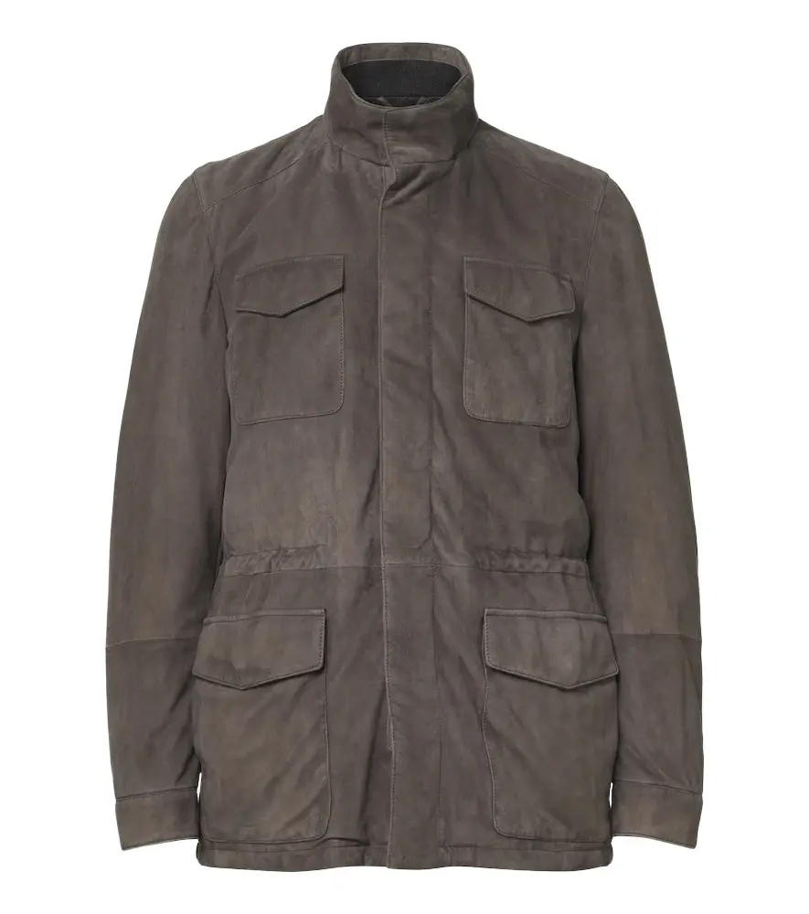 Suede field jacket