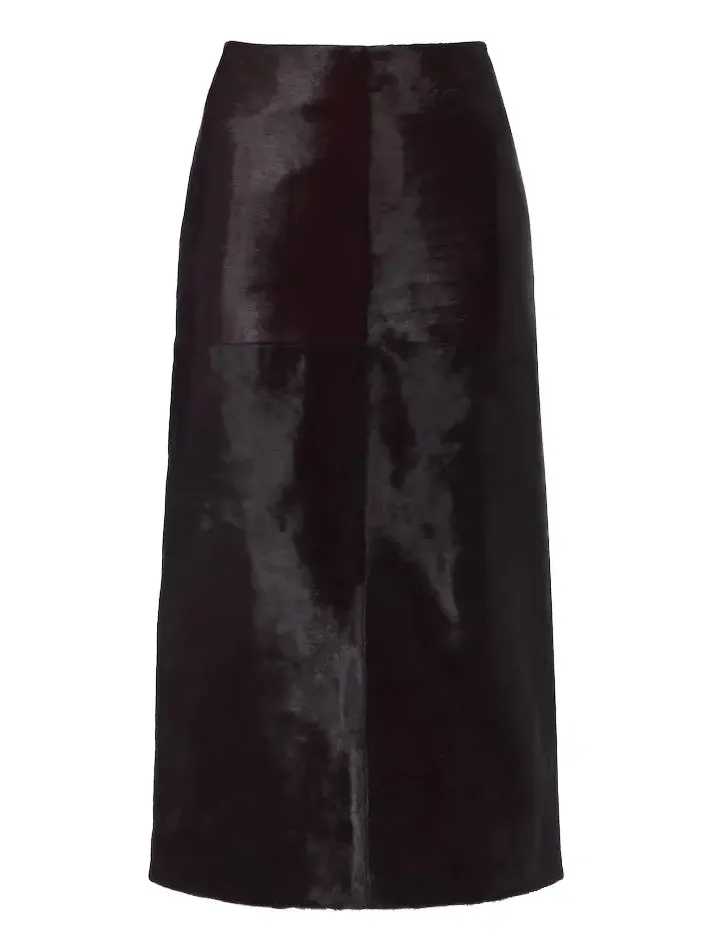 Simkhai Tobiana calf hair pencil skirt