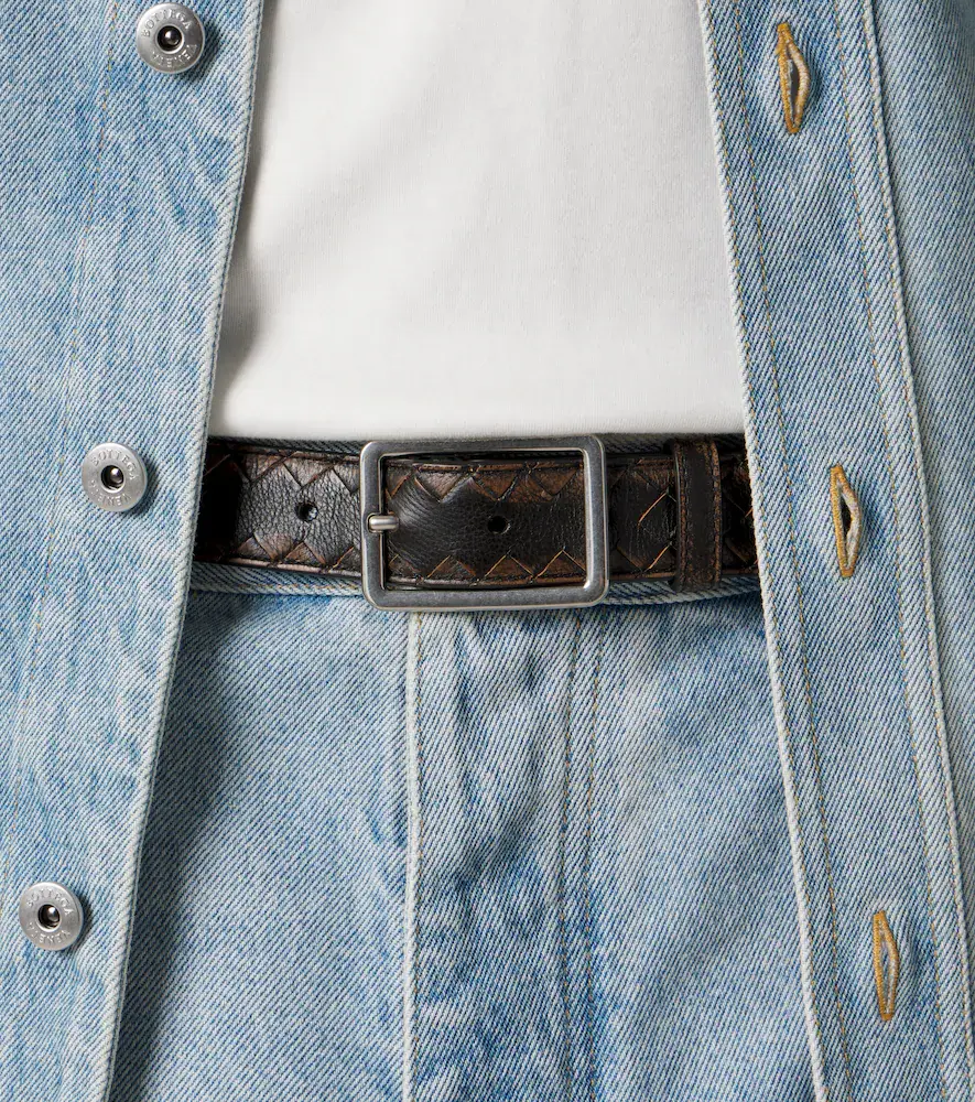 Bottega Veneta Intrecciato leather belt | Thumbnail 3