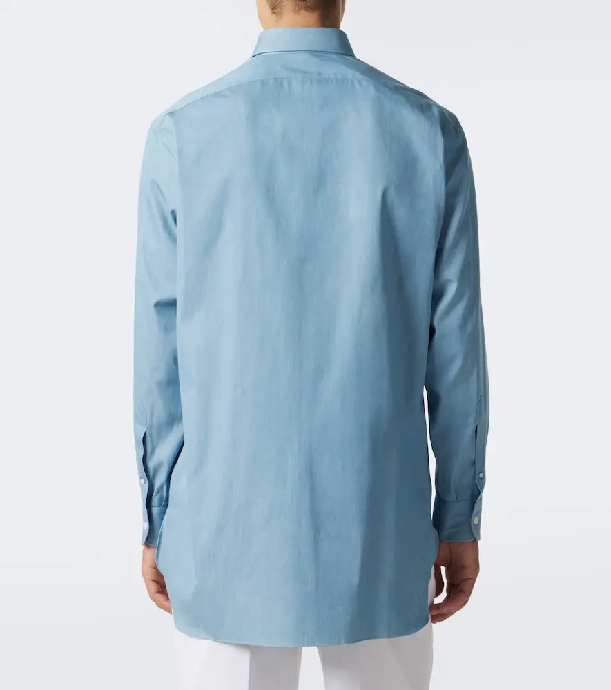 Charvet Cotton chambray shirt | Thumbnail 3 Charvet Cotton chambray shirt | Thumbnail 3