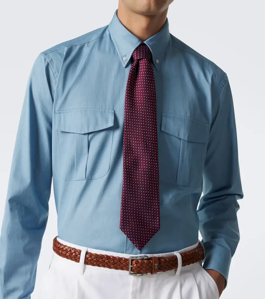 Charvet Cotton chambray shirt | Thumbnail 4 Charvet Cotton chambray shirt | Thumbnail 4
