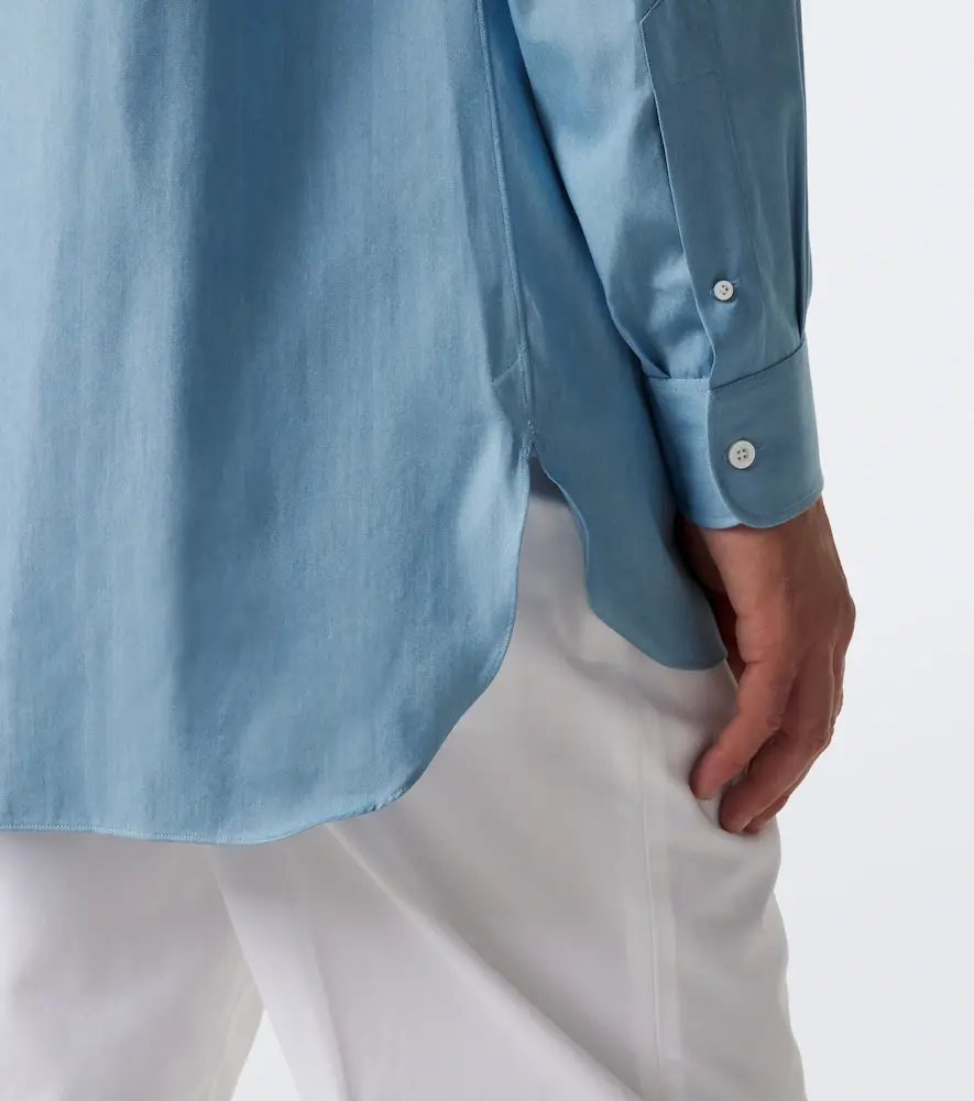 Charvet Cotton chambray shirt | Thumbnail 7 Charvet Cotton chambray shirt | Thumbnail 7