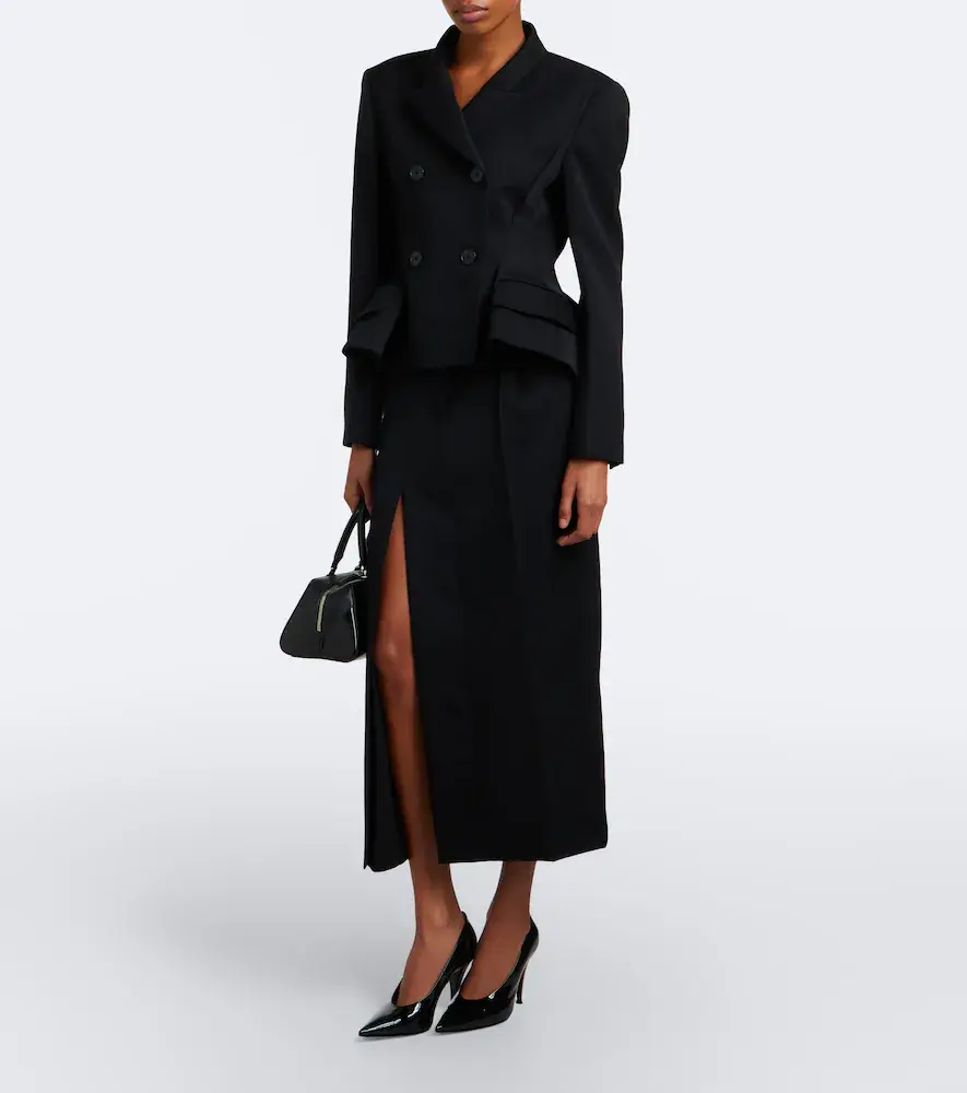 Givenchy Pleated wool midi skirt | Thumbnail 2 Givenchy Pleated wool midi skirt | Thumbnail 2