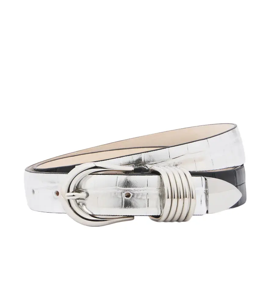 Déhanche Déhanche Hollyhock reversible metallic leather belt