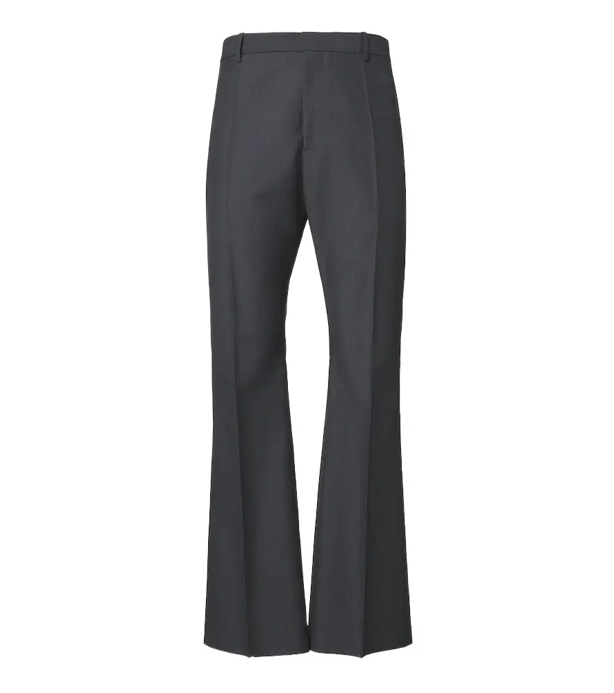 Jil Sander Wool and mohair bootcut pants