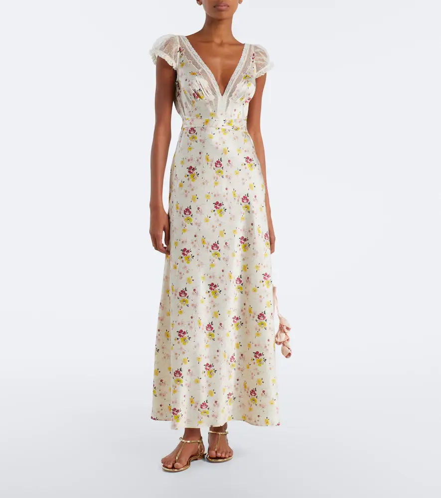 DÔEN Dôen Corelia lace-trimmed silk satin maxi dress | Thumbnail 3 DÔEN Dôen Corelia lace-trimmed silk satin maxi dress | Thumbnail 3