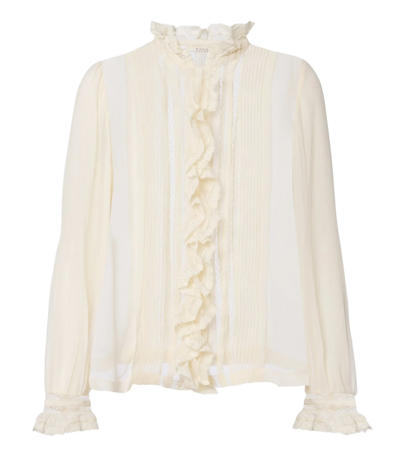 Dôen Magdeline ruffled silk chiffon blouse Dôen Magdeline ruffled silk chiffon blouse