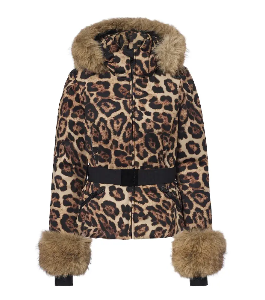 Jagger belted leopard-print ski jacket Jagger belted leopard-print ski jacket