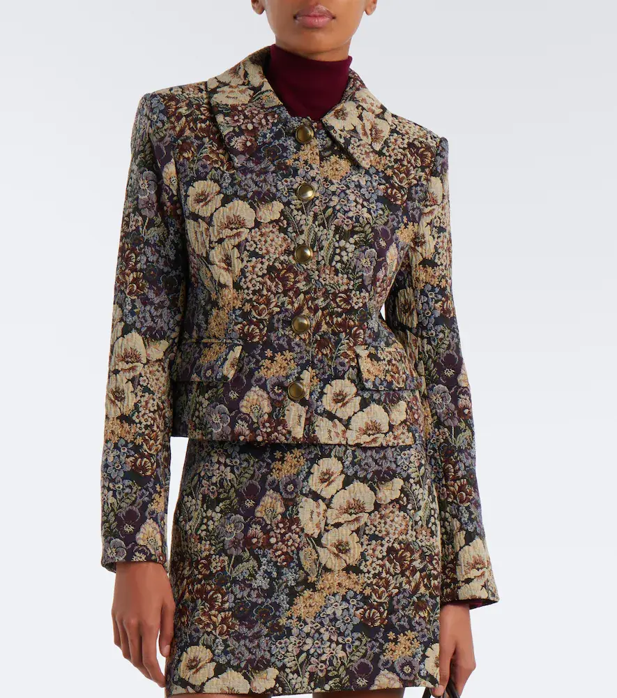 Veronica Beard Wilde floral jacquard jacket | Thumbnail 4 Veronica Beard Wilde floral jacquard jacket | Thumbnail 4