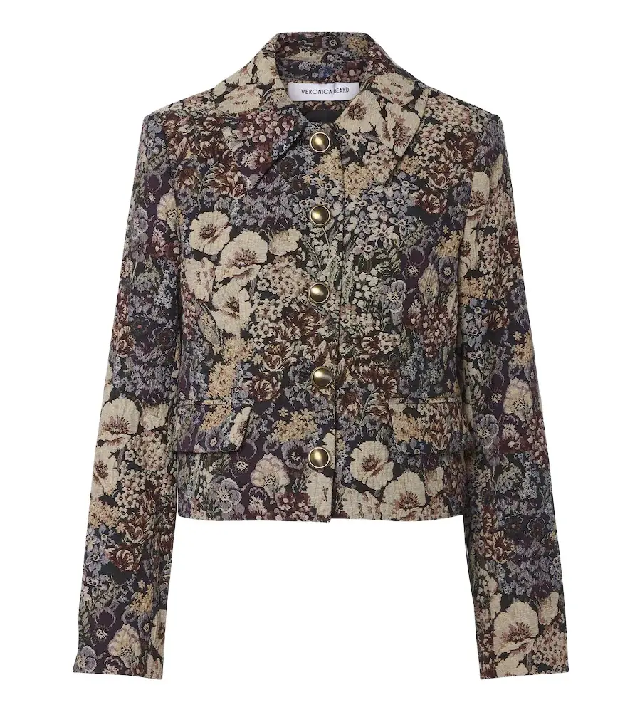 Veronica Beard Wilde floral jacquard jacket